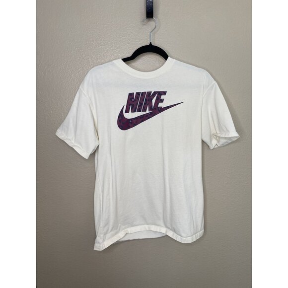 Nike Womens Cream t-shirt Small short sleeve round neck‎ 100% cotton - Picture 1 of 6